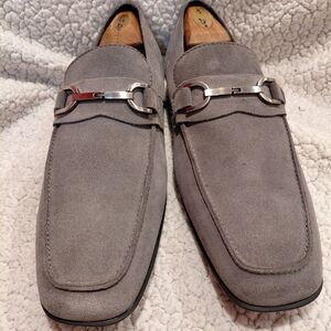 Kenneth Cole Reaction Gray Suede Plot Twist Slip-on Loafer Shoes Mens 11.5M